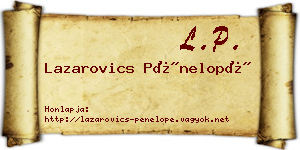 Lazarovics Pénelopé névjegykártya